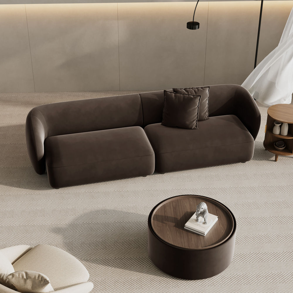 Brown Flannelette Sofas & Loveseats