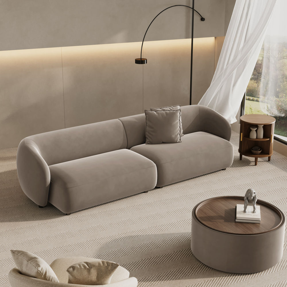Beige Flannelette Sofas & Loveseats
