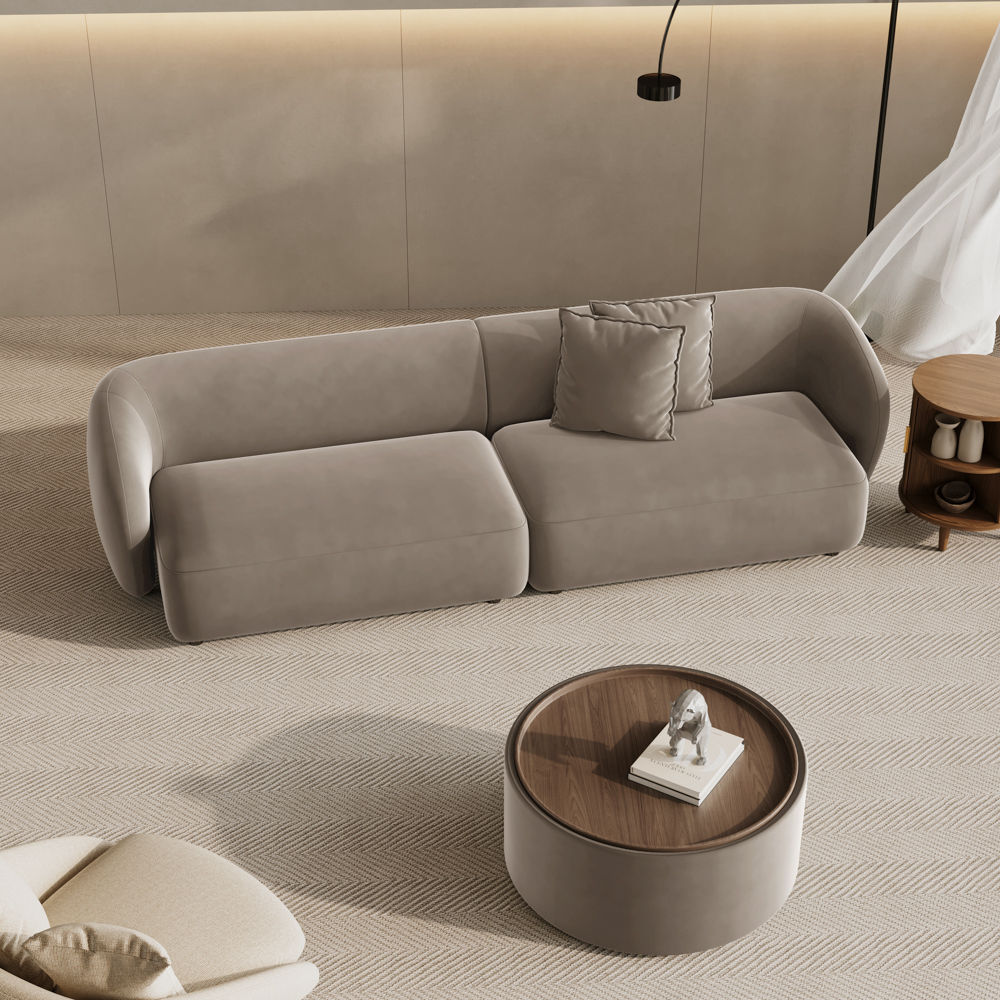 Beige Flannelette Sofas & Loveseats