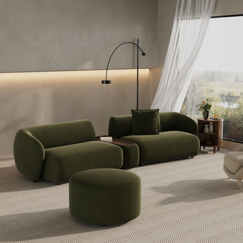 Green Flannelette Sofas & Loveseats