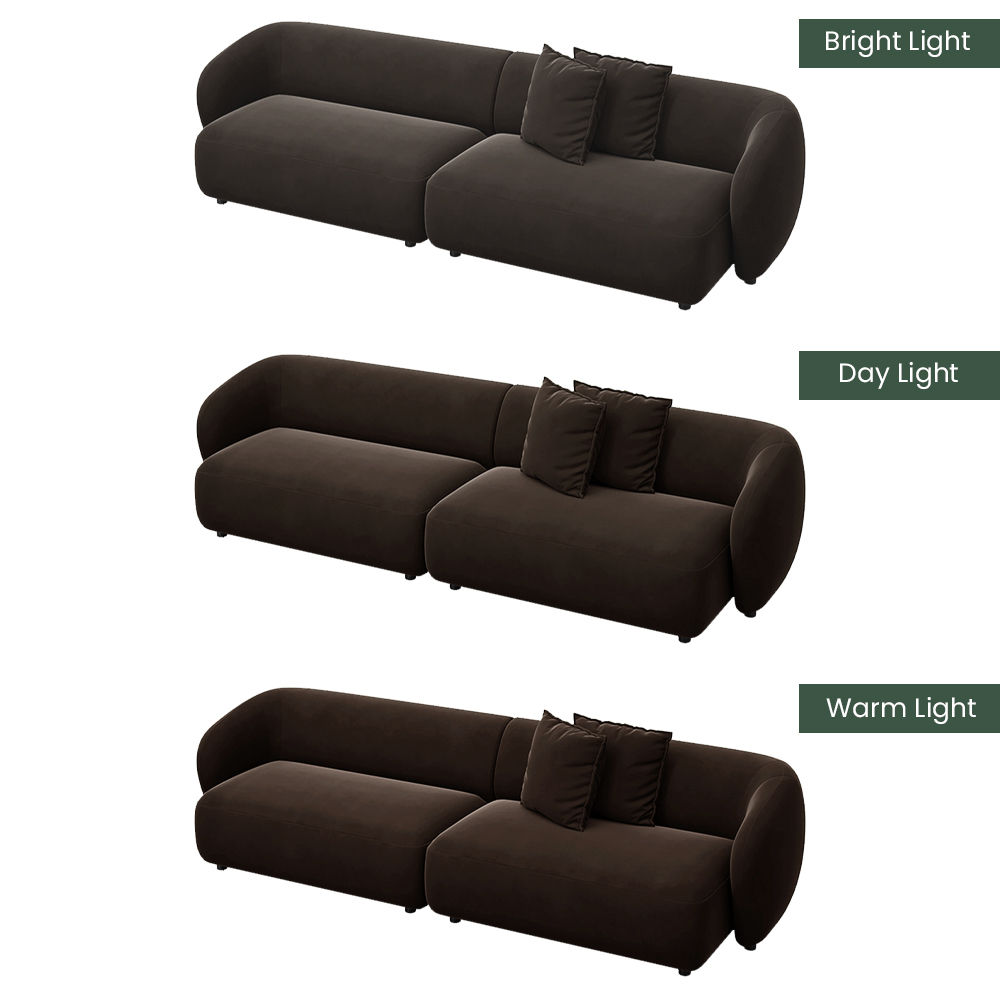 Modern Brown Flannelette Sofas & Loveseats