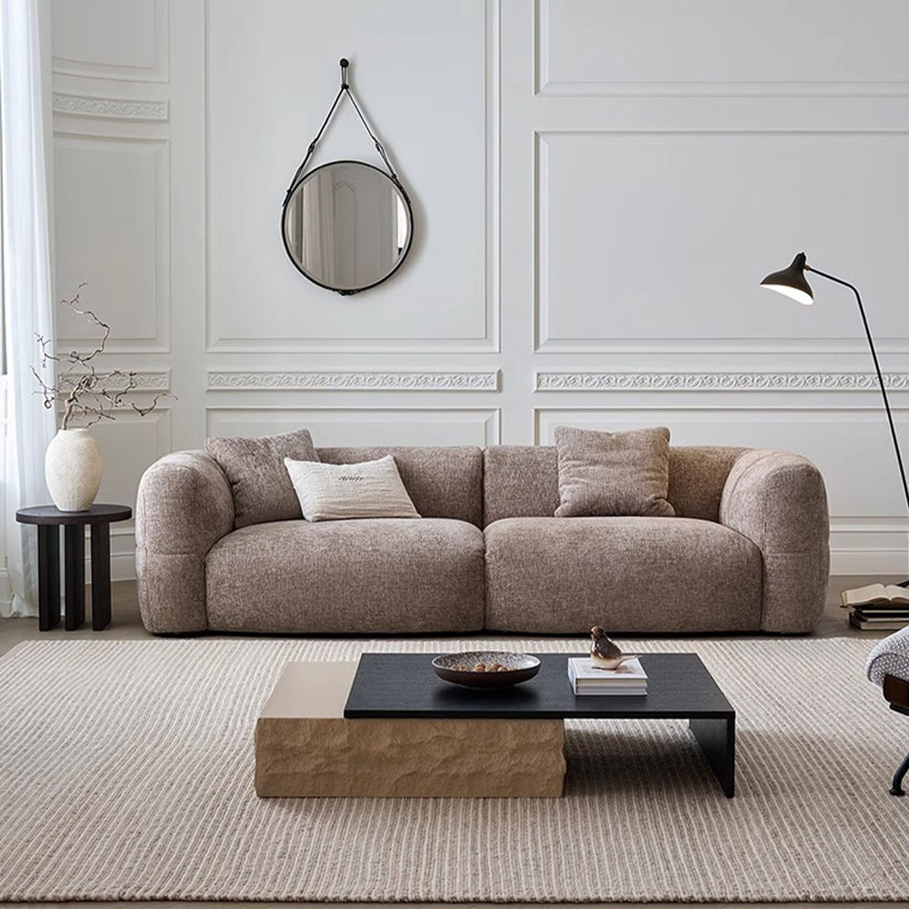 3 Seaters Brown Chenille Sofas & Loveseats