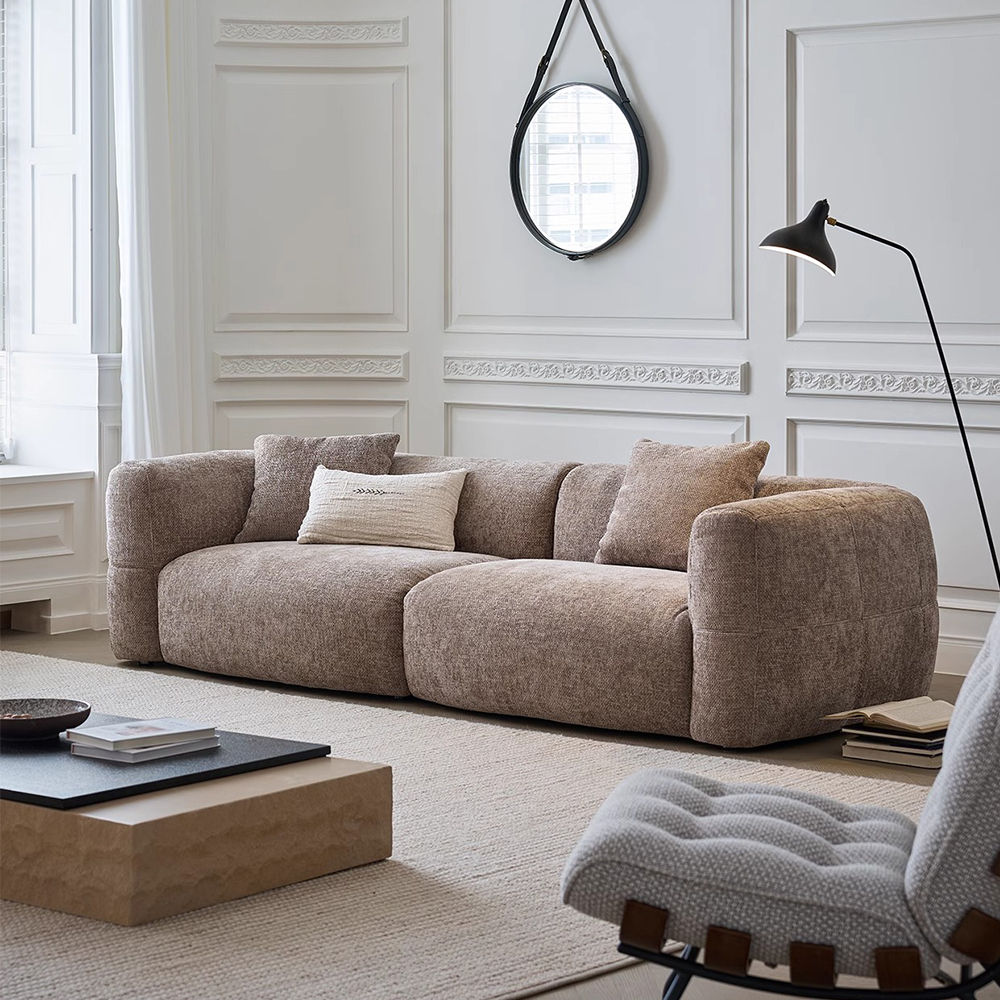2 Seaters Brown Chenille Sofas & Loveseats