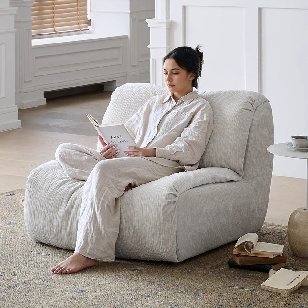 Pure Color White Chenille Sofas & Loveseats