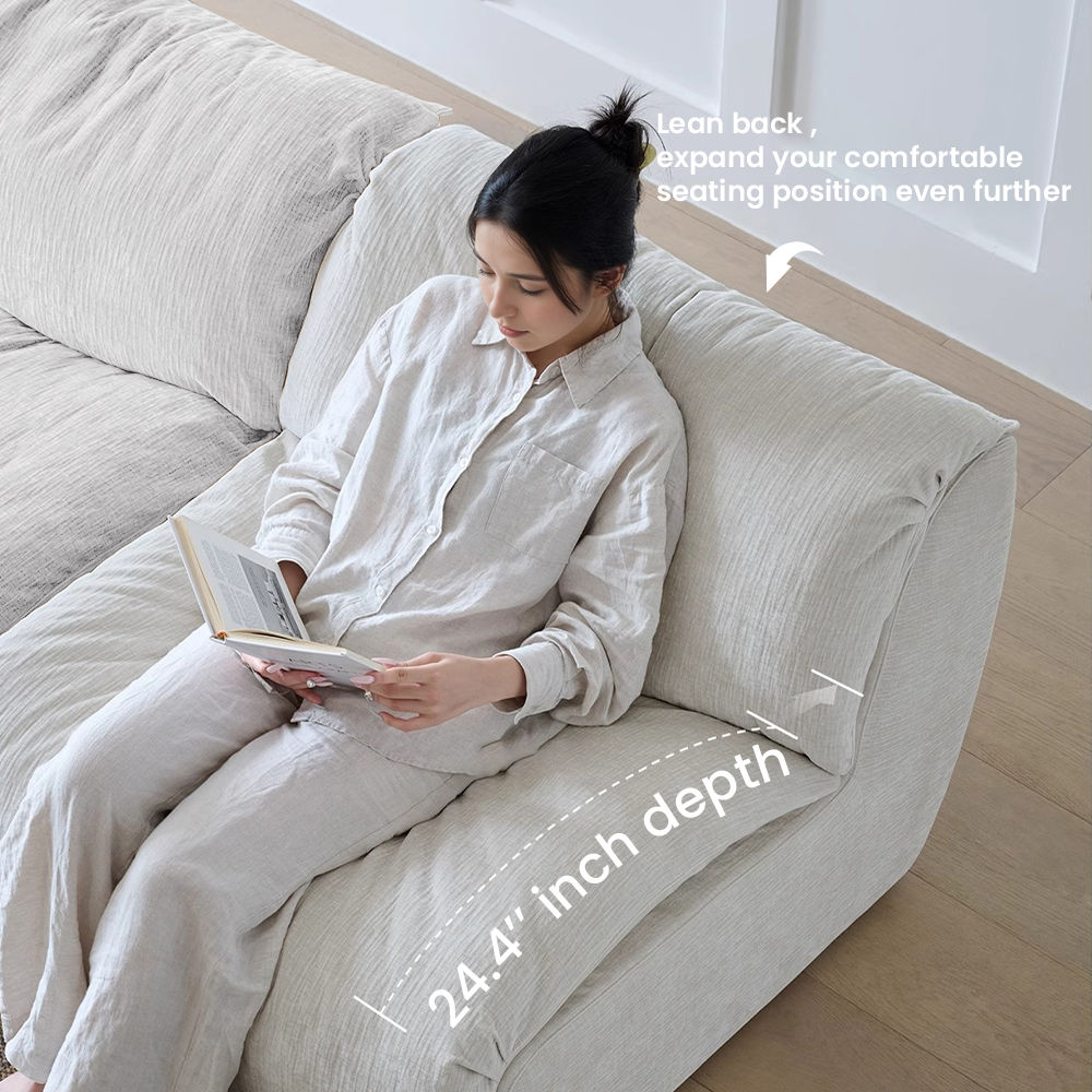 Sponge White Chenille Sofas & Loveseats