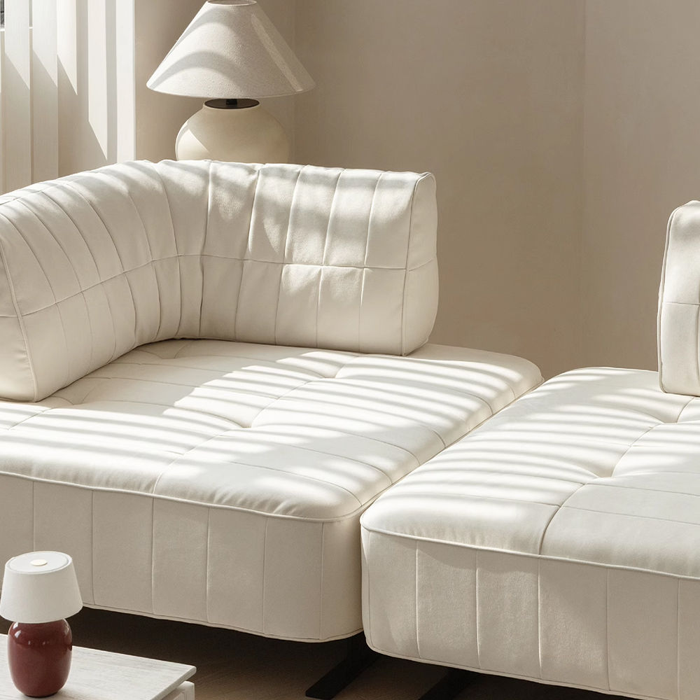 Modern Beige Fabric Sofas & Loveseats