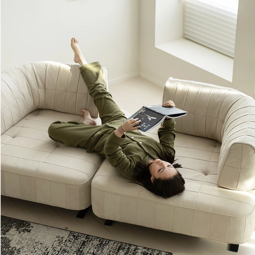Partly Assemble Beige Fabric Sofas & Loveseats