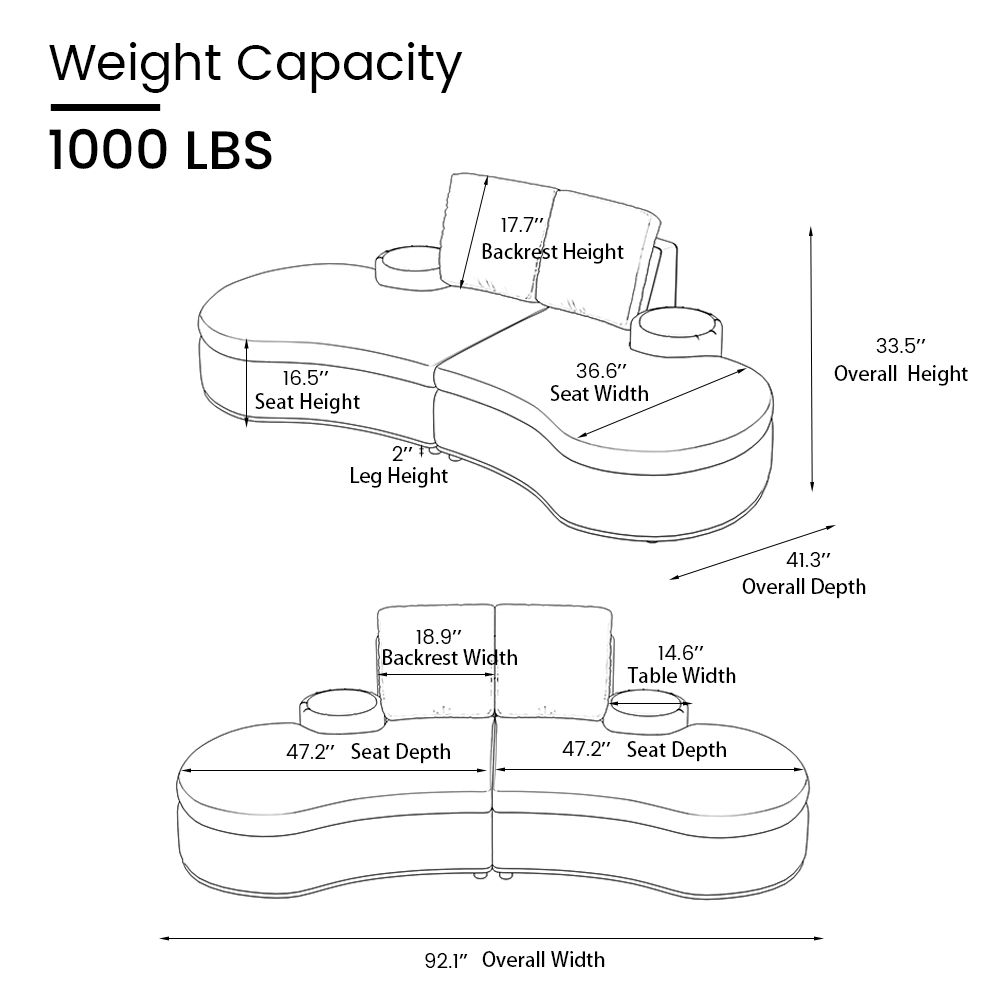 Partly Assemble Gray Fabric Sofas & Loveseats