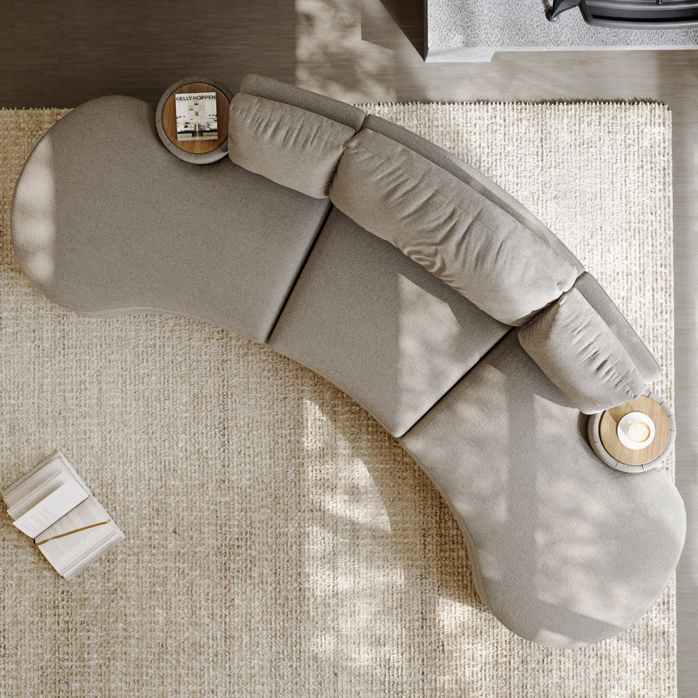 Partly Assemble Gray Fabric Sofas & Loveseats