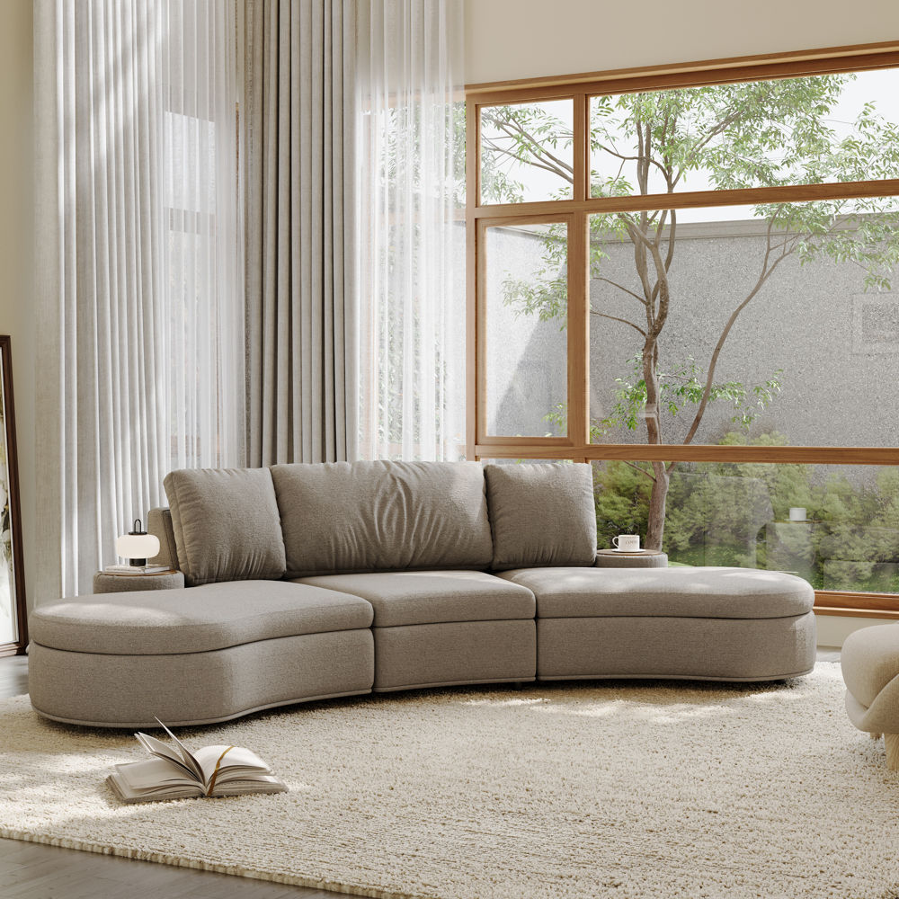 Sectionals Gray Fabric Sofas & Loveseats