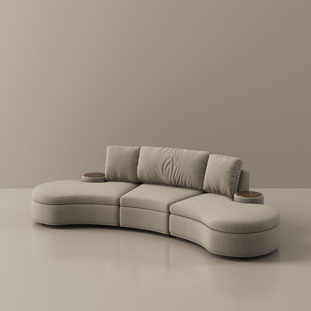 2 Seaters Gray Fabric Sofas & Loveseats
