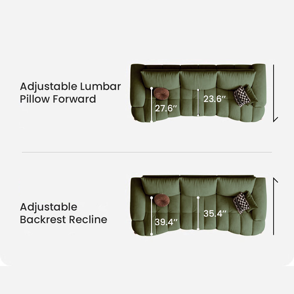 Sponge Green Fabric Sofas & Loveseats
