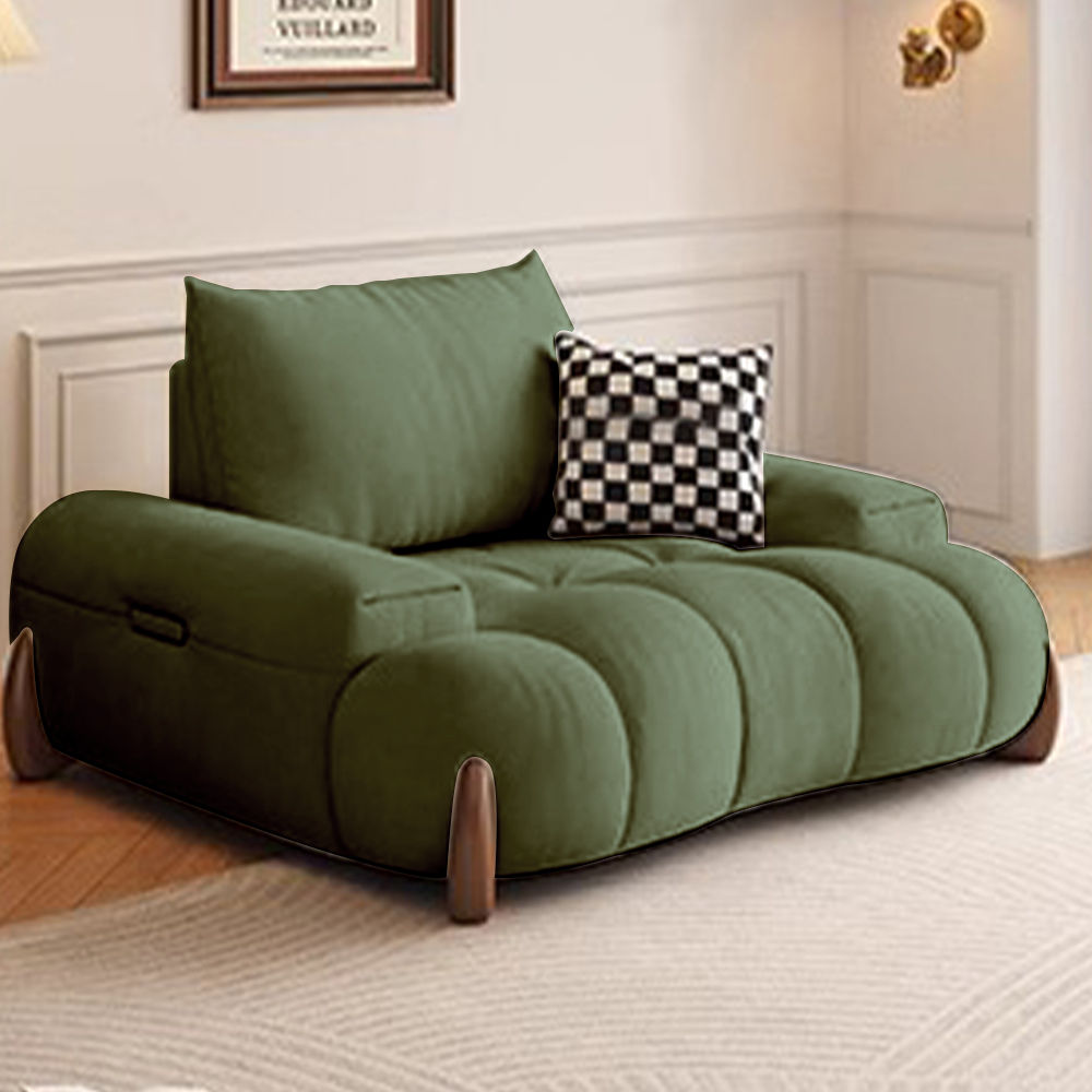 3 Seaters Green Fabric Sofas & Loveseats