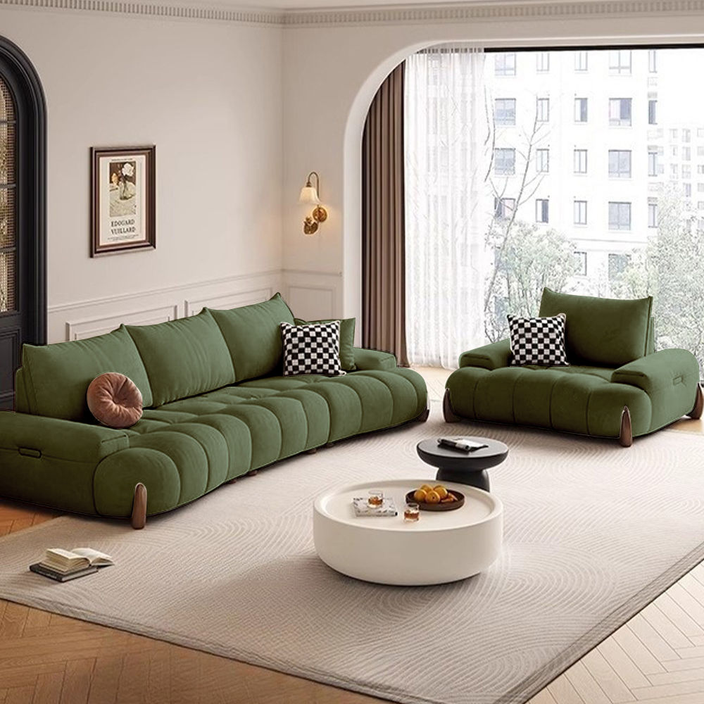 Sponge Green Fabric Sofas & Loveseats
