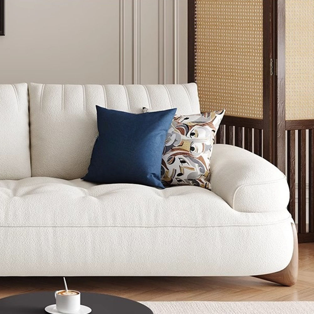 3 Seaters Beige Fabric Sofas & Loveseats