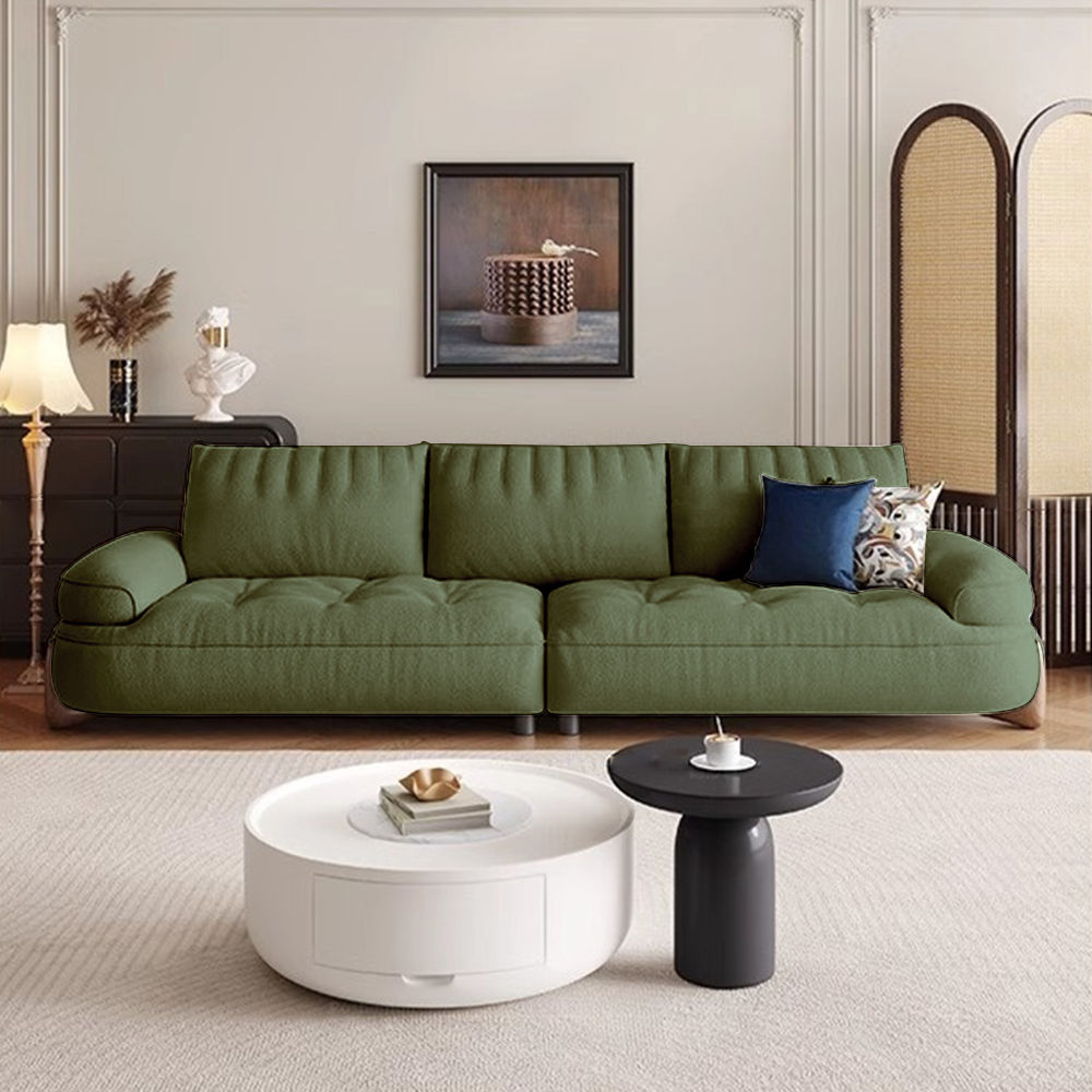 Sponge Beige Fabric Sofas & Loveseats