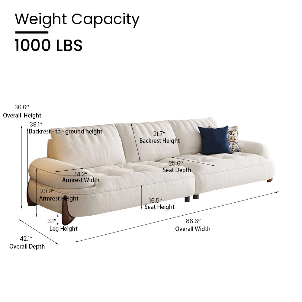 3 Seaters Beige Fabric Sofas & Loveseats