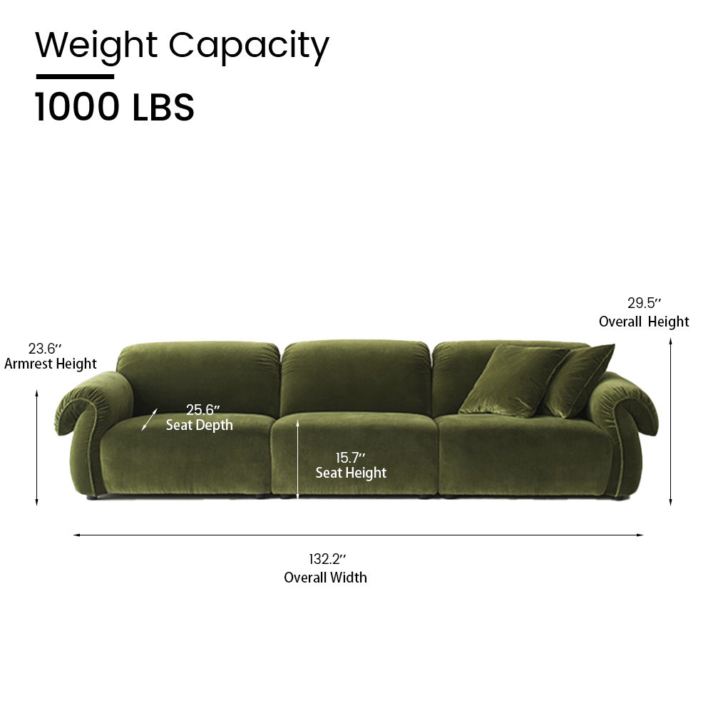 Sectionals Green Chenille Sofas & Loveseats
