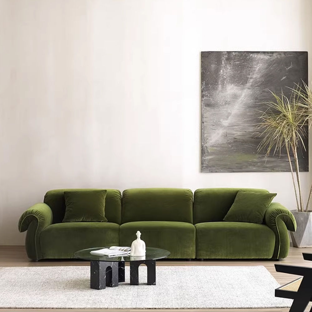 2 Seaters Green Chenille Sofas & Loveseats