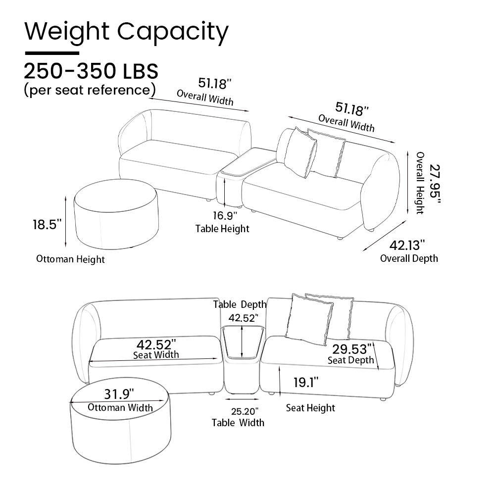 Partly Assemble Green Flannelette Sofas & Loveseats