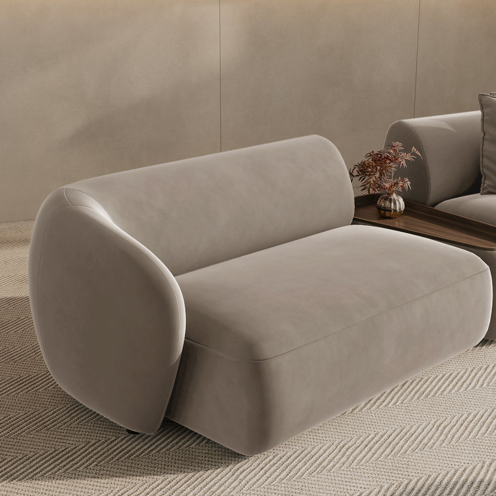 Sectional Beige Flannelette Sofas & Loveseats