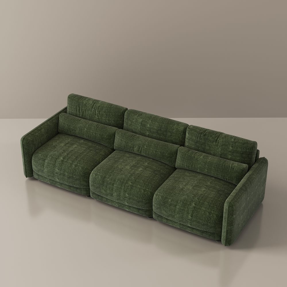 Sofas & Loveseats Green Chenille Sofas & Loveseats