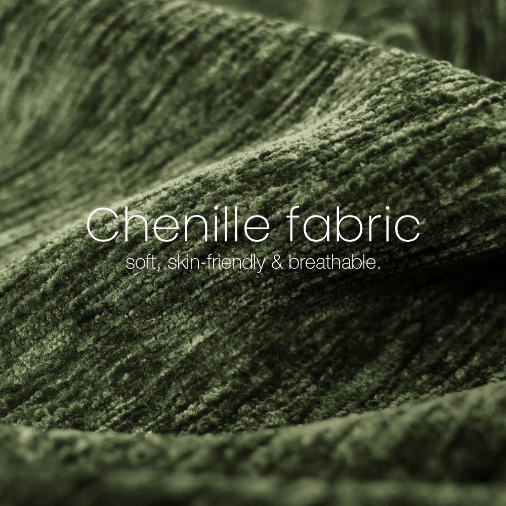 Green Green Chenille Sofas & Loveseats