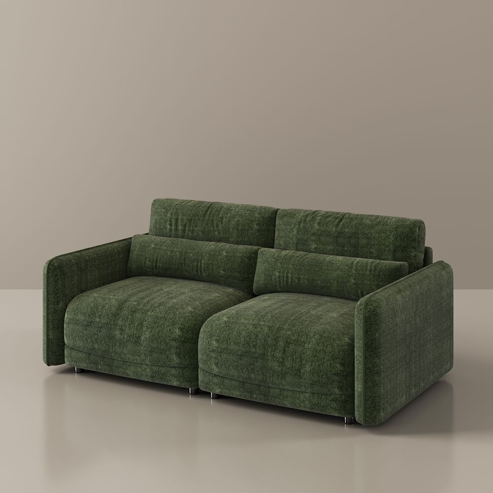 Green Green Chenille Sofas & Loveseats