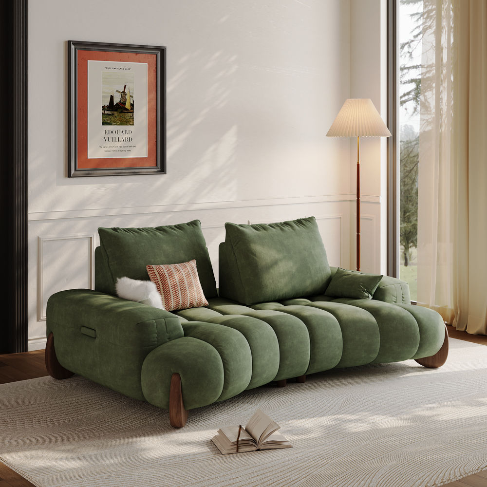 Sectionals Green Fabric Sofas & Loveseats