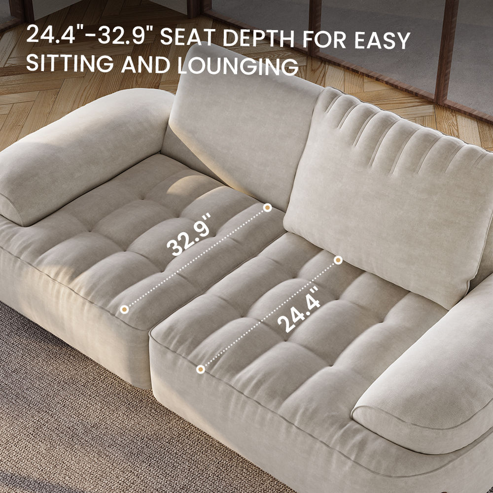 2 Seater Beige Fabric Sofas & Loveseats