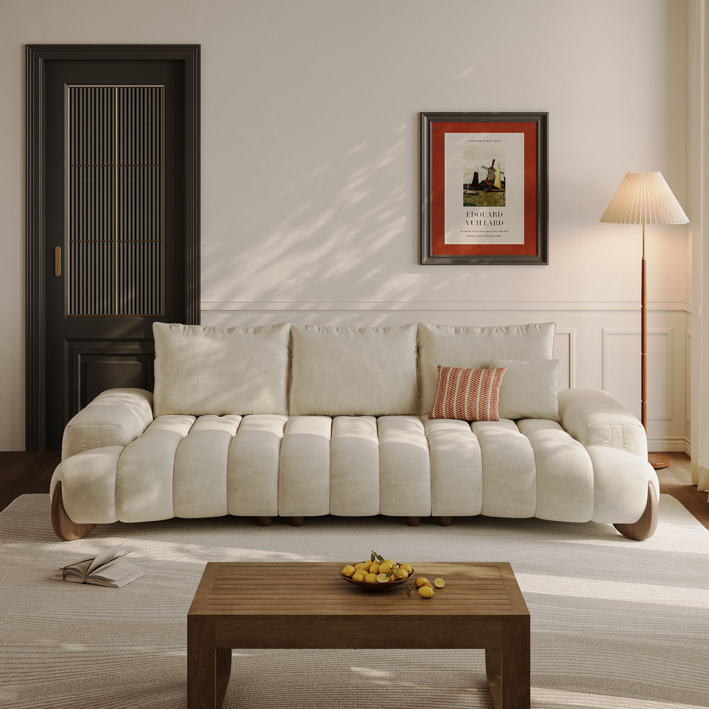 Sleeper Beige Fabric Sofas & Loveseats