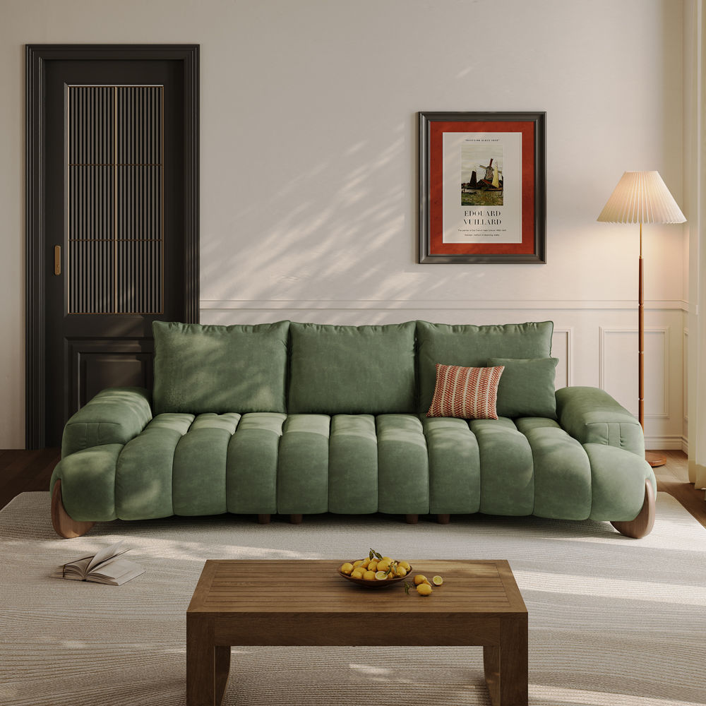 Sleeper Green Fabric Sofas & Loveseats