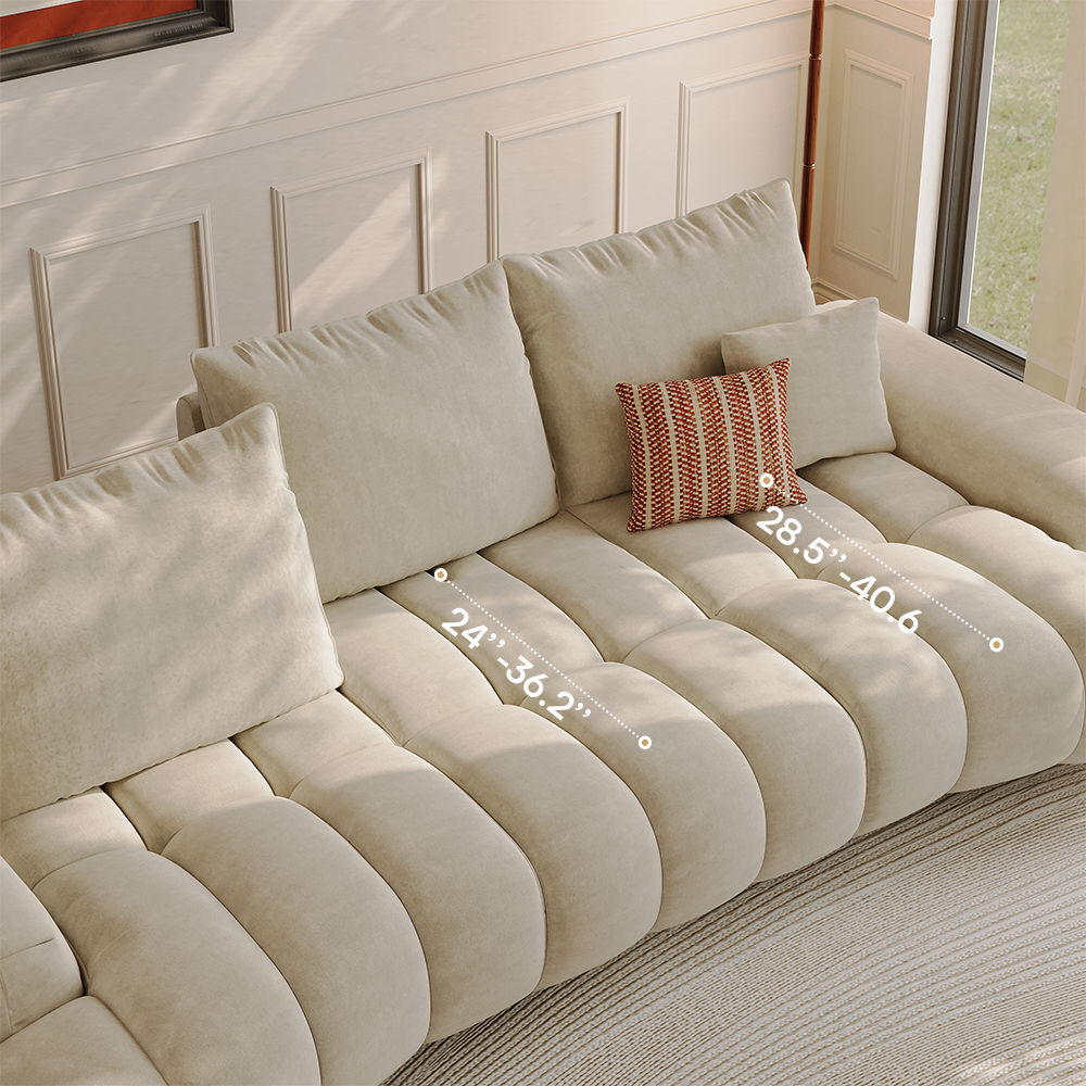 Sofas & Loveseats Beige Fabric Sofas & Loveseats