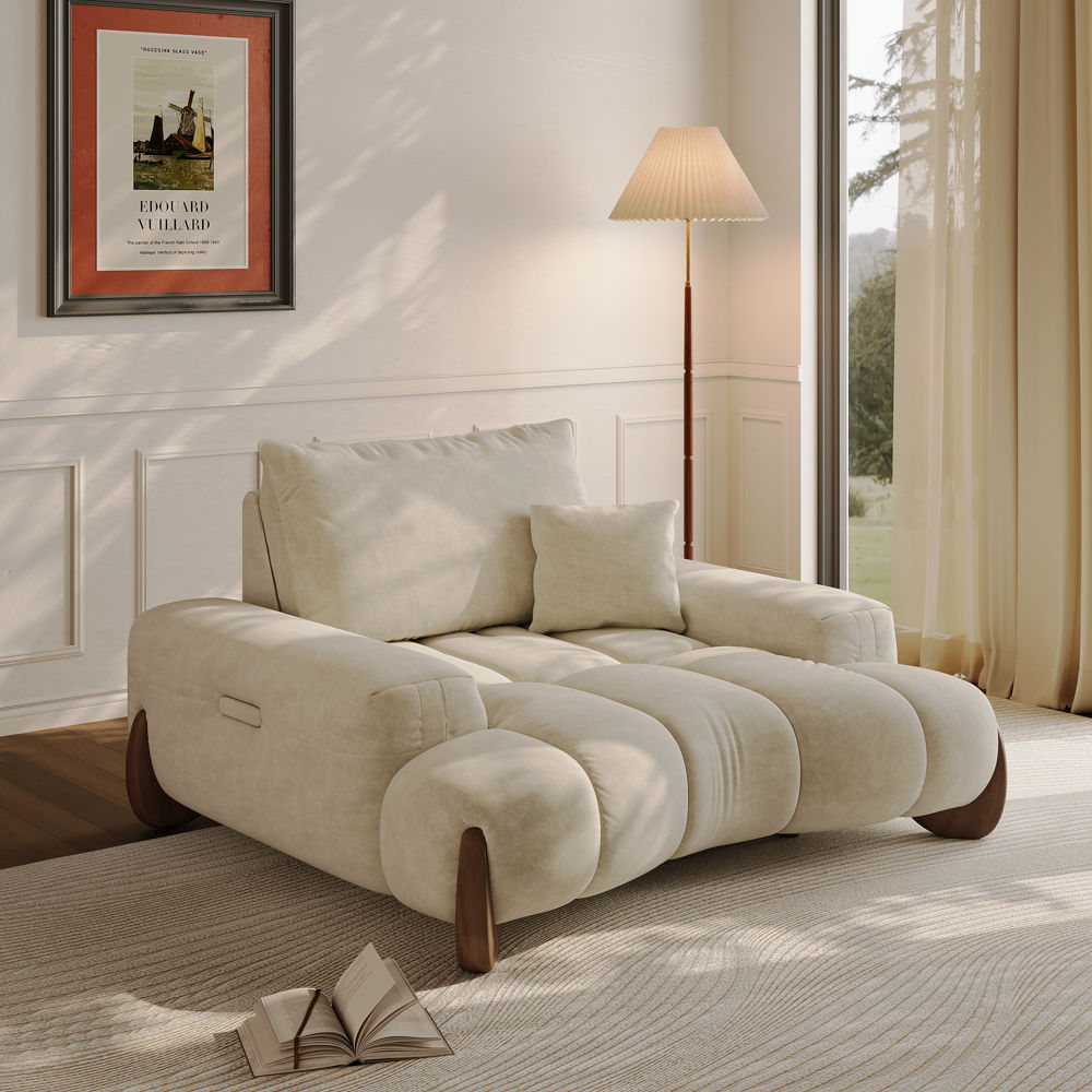 Fabric Beige Fabric Sofas & Loveseats