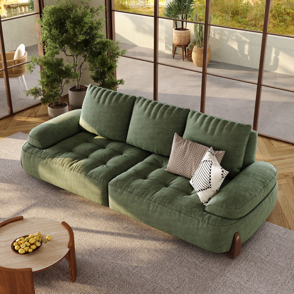 Fabric Green Fabric Sofas & Loveseats