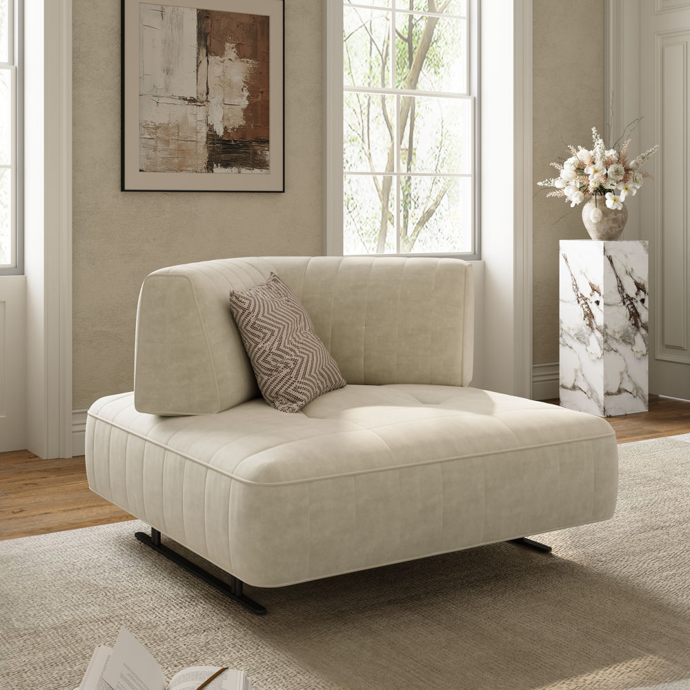 Sponge Beige Fabric Sofas & Loveseats