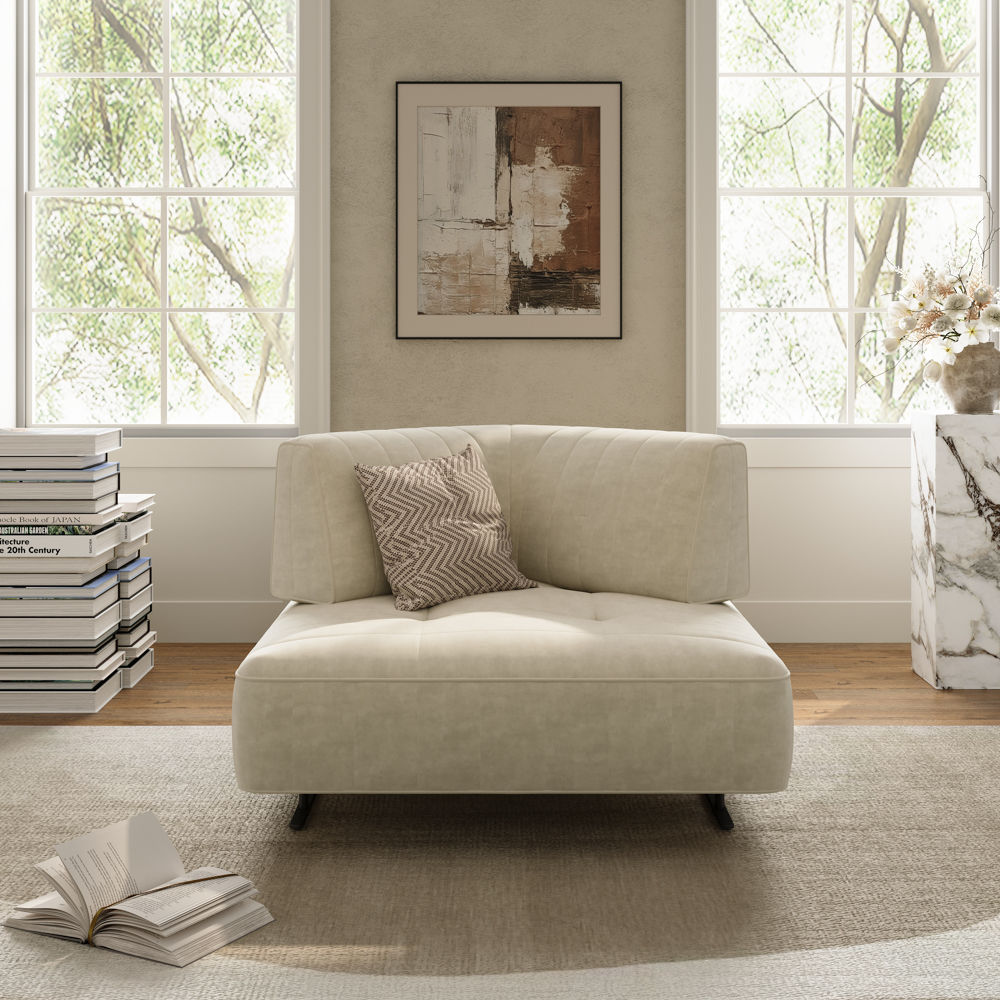 Sponge Beige Fabric Sofas & Loveseats