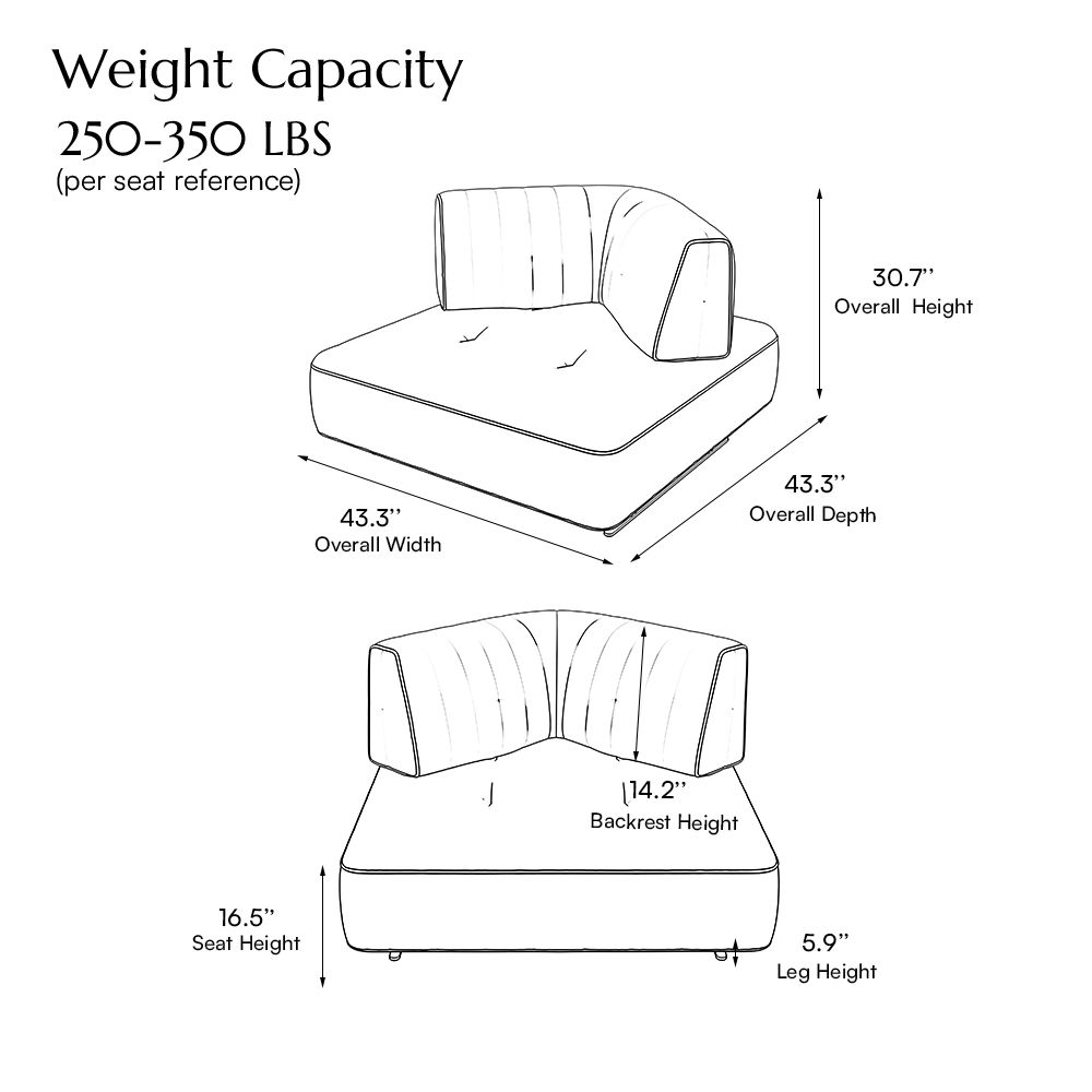 Pure Color Beige Fabric Sofas & Loveseats