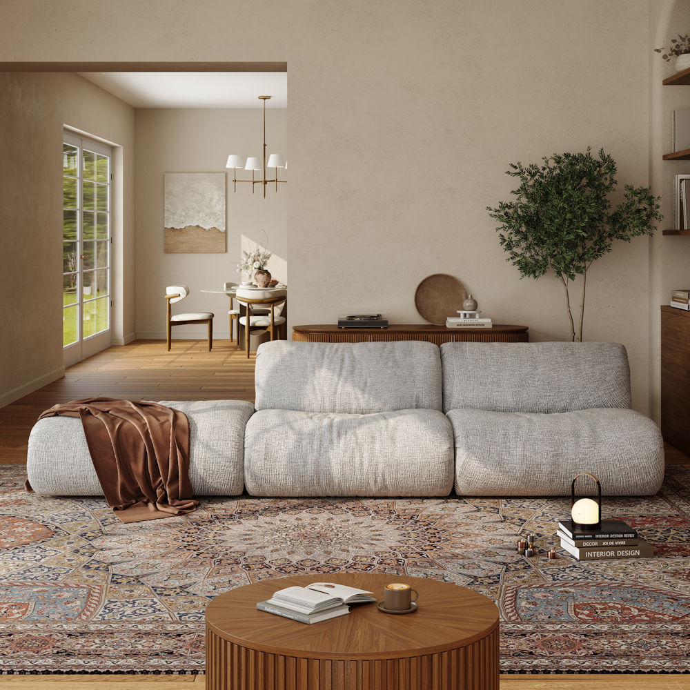 Chenille Light Gray Chenille Sofas & Loveseats