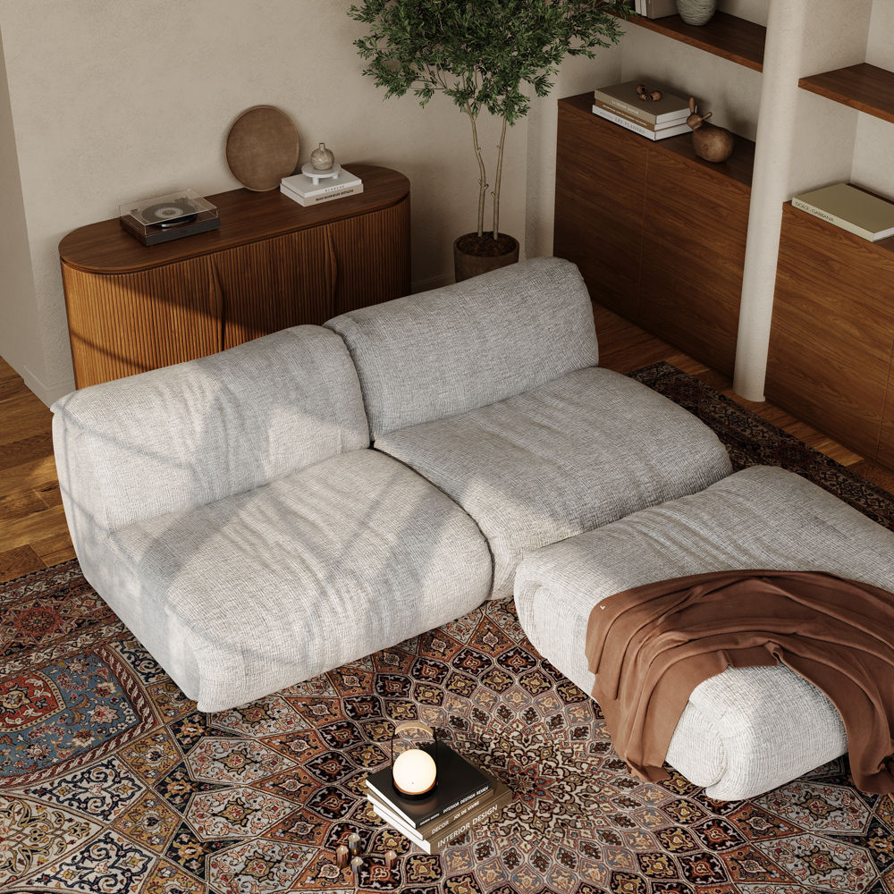 Chenille Light Gray Chenille Sofas & Loveseats
