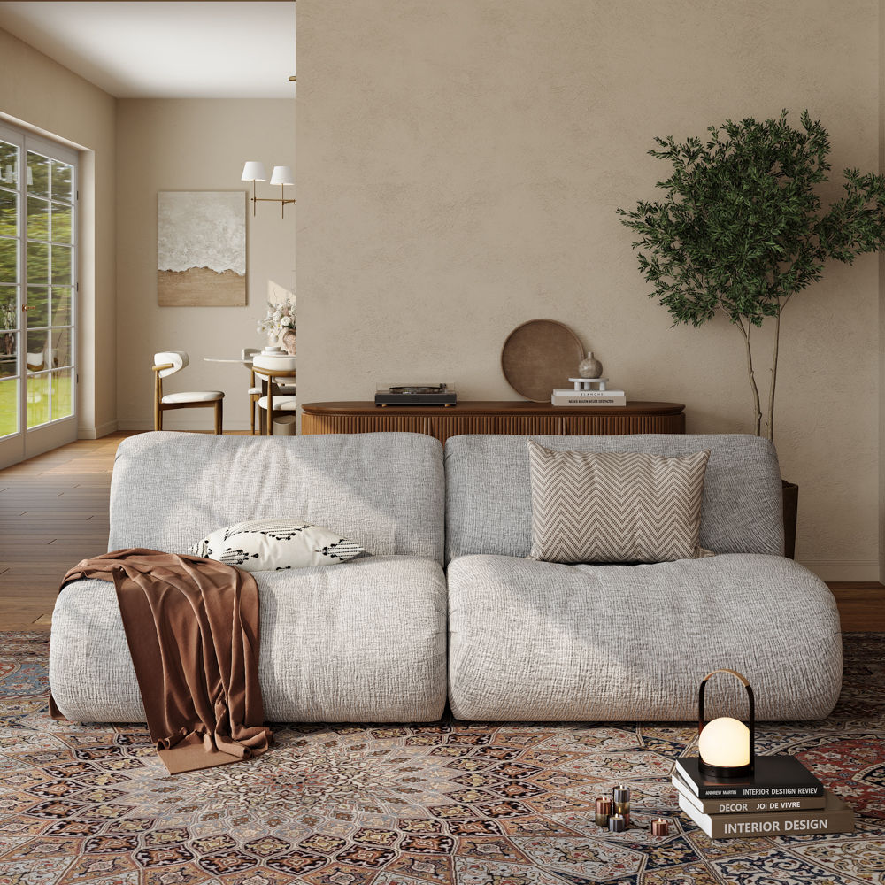 Partial Assembly Required Light Gray Chenille Sofas & Loveseats