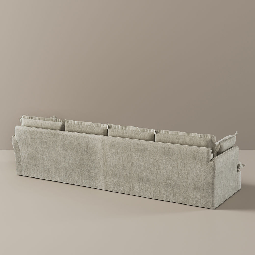 4-5 Seater Gray Cotton and Linen Sofas & Loveseats