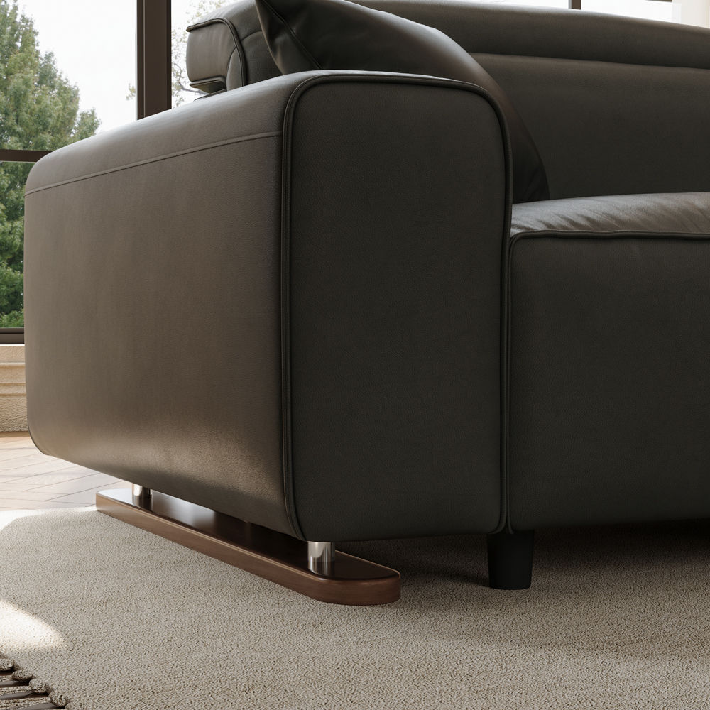 Partial Assembly Required Black Eco PU Leather Sofas & Loveseats
