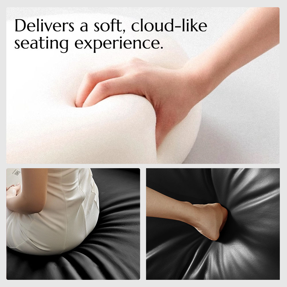 Modern Black Eco PU Leather Sofas & Loveseats