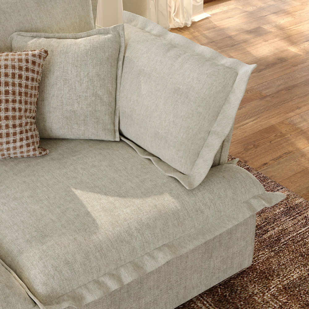 Cotton Gray Cotton and Linen Sofas & Loveseats