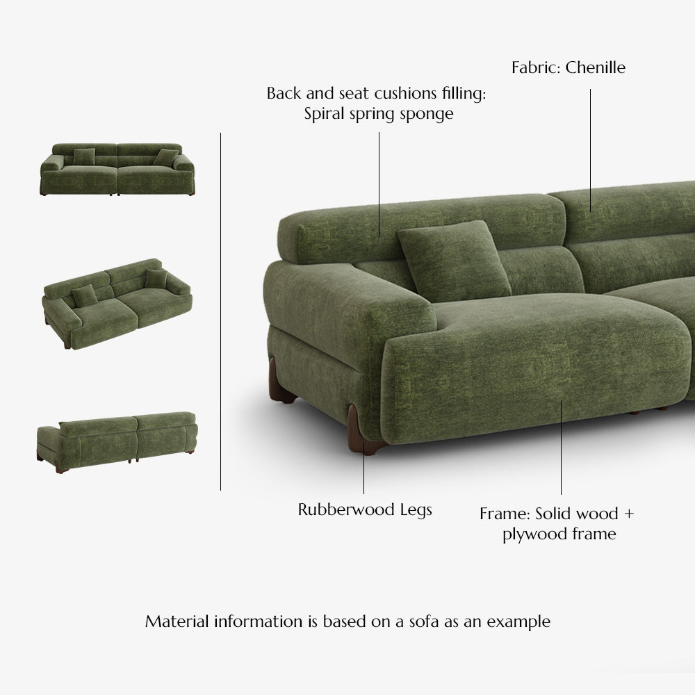 Apartment Green Chenille Sofas & Loveseats