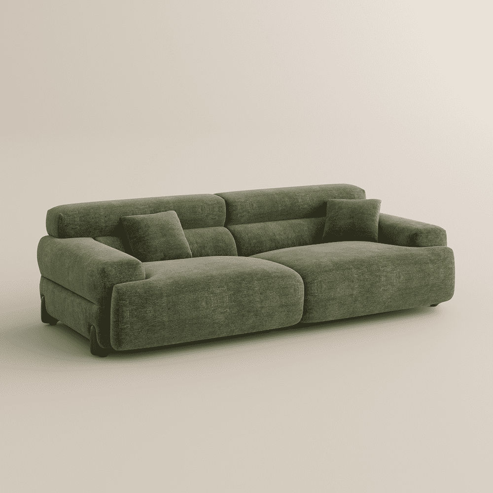 Living Room Green Chenille Sofas & Loveseats