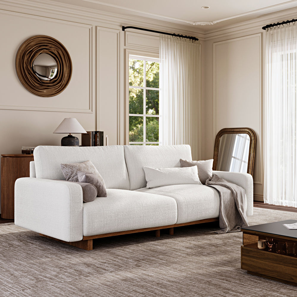 Soft Beige Chenille Sofas & Loveseats