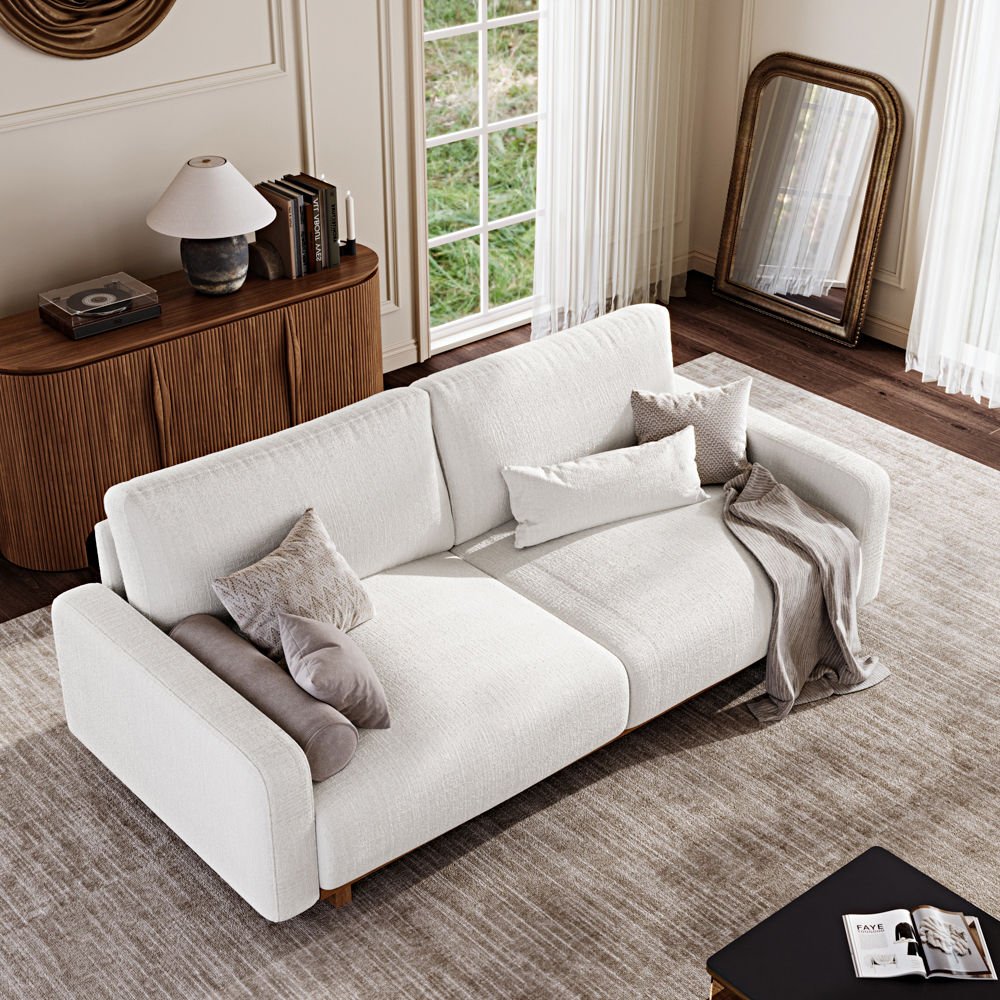Medium Beige Chenille Sofas & Loveseats