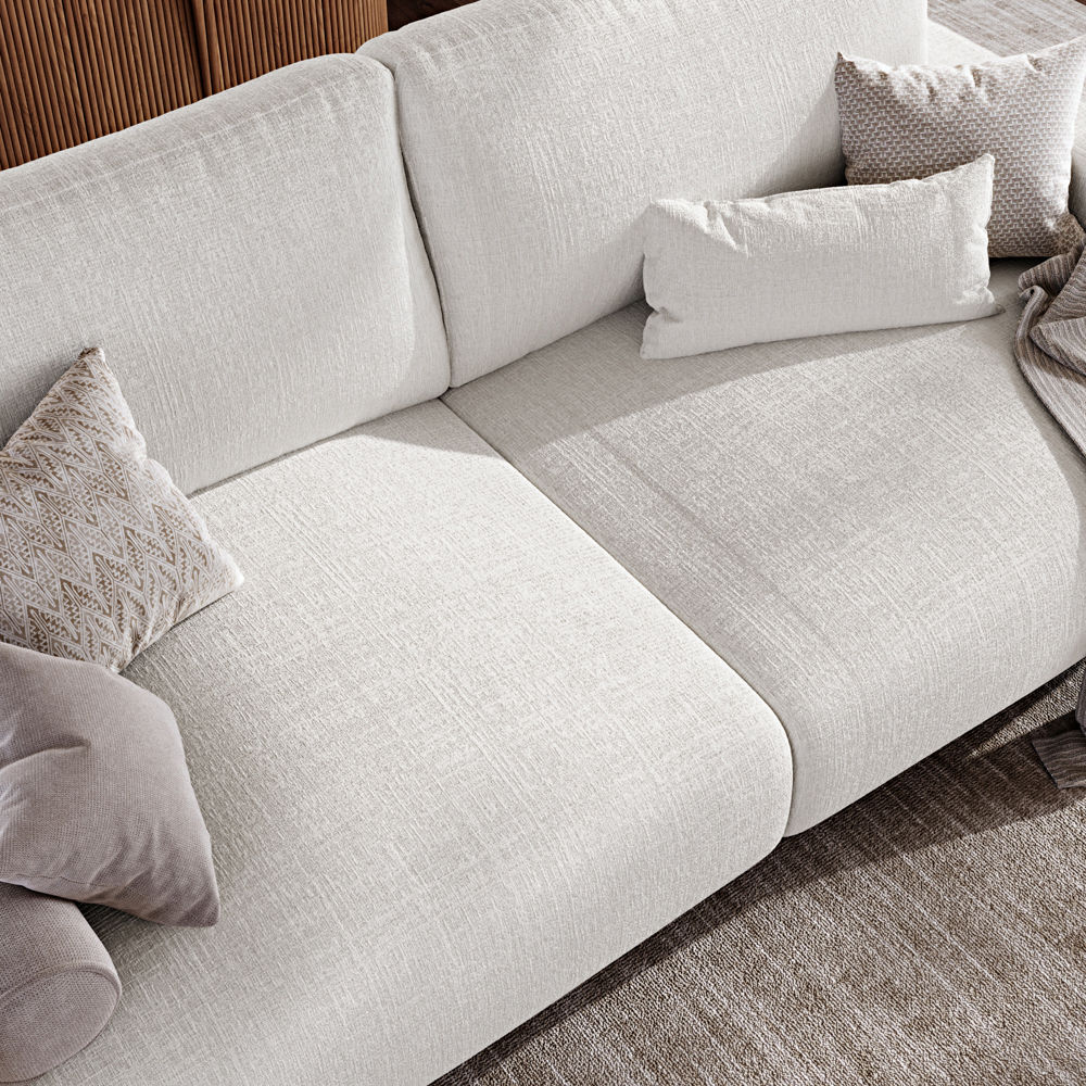 Soft Beige Chenille Sofas & Loveseats